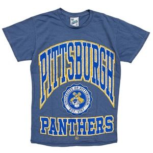 Pittsburgh Pitt Panthers by 47 Brand Mens Vintage Tubular Distressed Tee T-Shirt